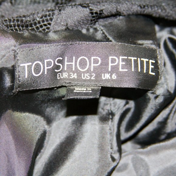 Topshop Petite Beige Black Sleeveless Romper - 2 - Picture 3 of 5